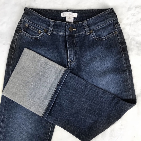 White House Black Market Denim -  WHBM wide cuffed cropped jeans